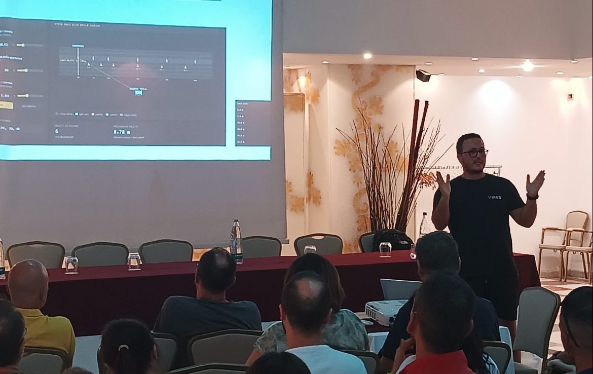 Il calcolatore della parallasse proiettato durante il corso per tecnici a Ragusa